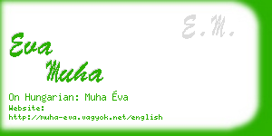 eva muha business card