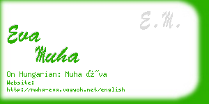 eva muha business card